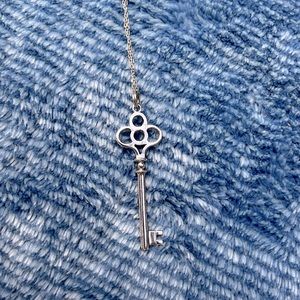Silver key pendant necklace